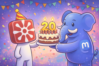 FlatPress - 20-jähriges Jubiläum | generiert mit DALL-E FlatPress_Stringendo_20_Jubilaum.png